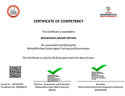 MahaRera Certificate